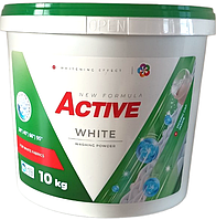 Стиральный порошок Active White ведро 10 кг 130 циклов стирки