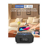 Акустика + настільний годинник + бездротовий зарядний YISON WS-5 with Qi Charger 3W*2, фото 8