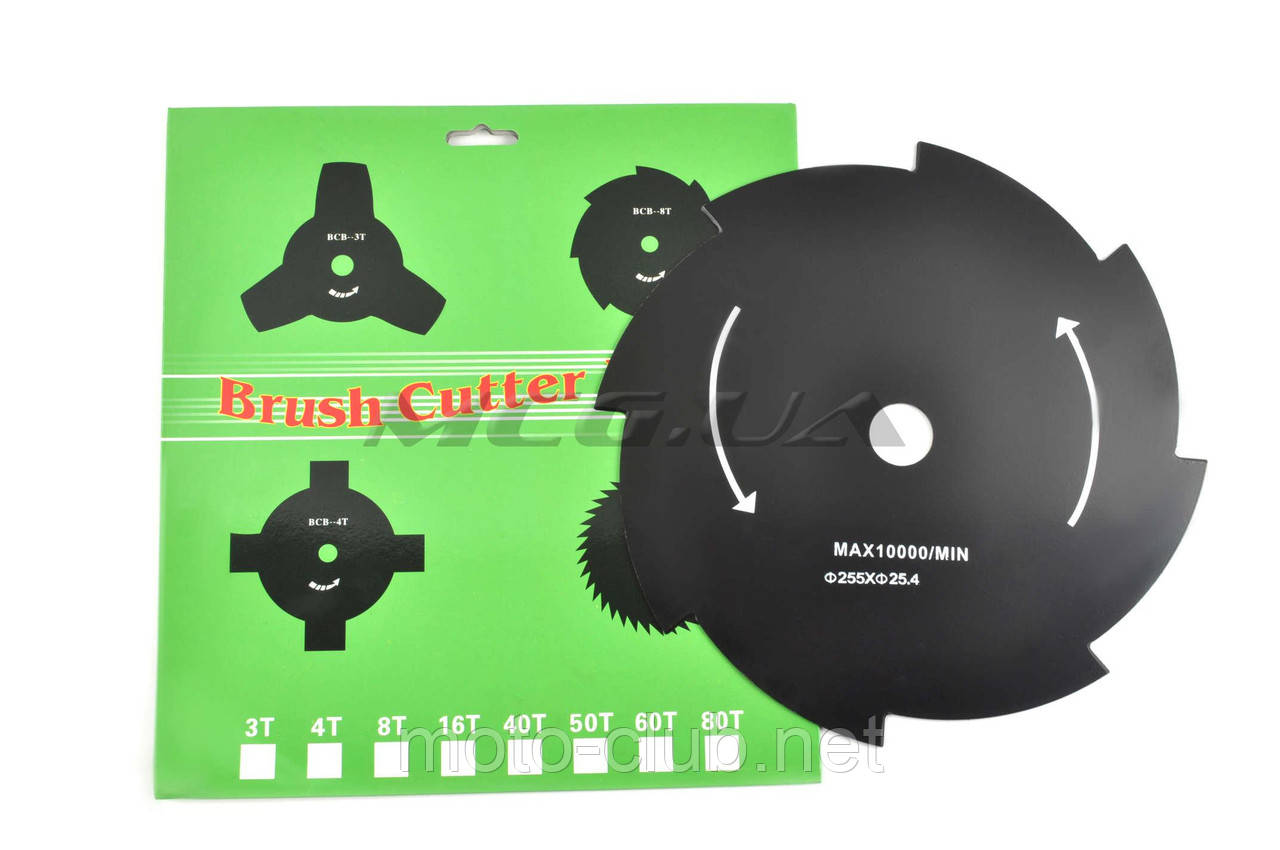 Нож для мотокосы 8T (Ø255/25.4 mm), фото 1