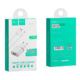 Адаптер сетевой Hoco Lightning cable C11 6957531047735 білий, фото 2