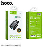 Адаптер мережевий HOCO Smart FCP/AFC C12Q 1USB 18 W black, фото 5
