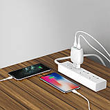 Зарядний адаптер із кабелем HOCO Lightning Cable Max energy C78A 2 порти білий комплект, фото 6