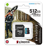 KINGSTON Canvas Go Plus 170R + ADP (SDCG3/512GB) E-vce - Знак Якості