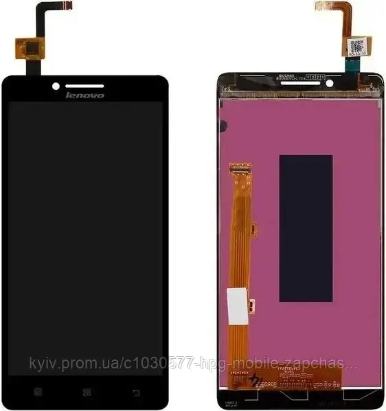 Дисплей Lenovo A6000 (K30-T/K30-W) модуль в зборі (екран та сенсор) оригінал, Чорний, фото 1