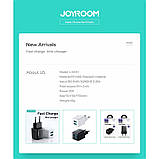 Адаптер — блок живлення мережевий JOYROOM Mini dual port smart fast charge L-2A121 2 порти блок живлення білий, фото 6
