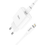 Адаптер Сетевой HOCO Type-C to Lightning Cable Metro single port charger set C94A |1Type-C, 20W/3A, PD/QC|, фото 6