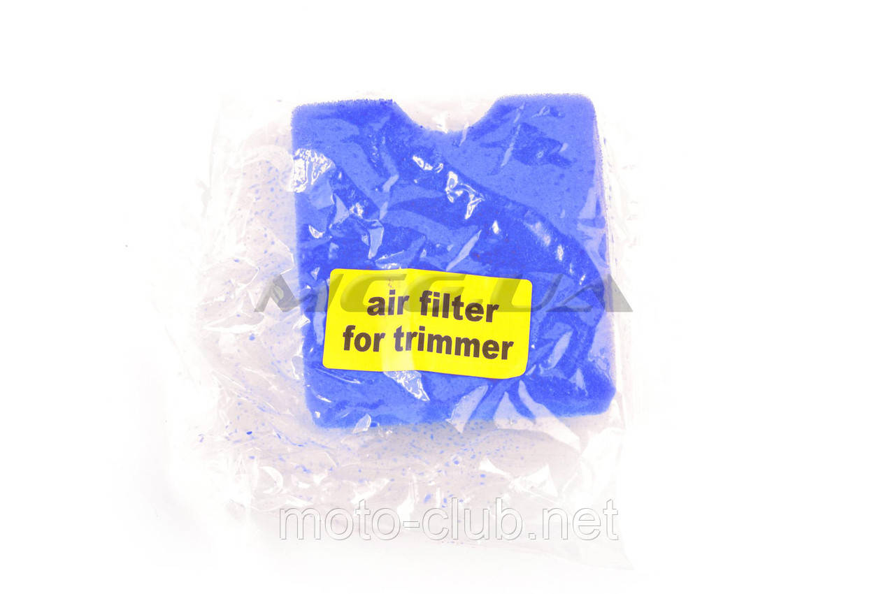 Елемент повітряного фільтра для мотокоси квадратний (поролон з просоченням) (синій)
