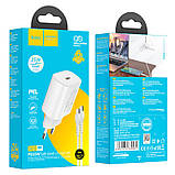 Адаптер мережевий HOCO Type-C to Type-C Cable Jetta charger set N22 |Type-C, 25W/3A, PD|, фото 2
