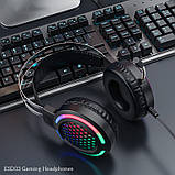 Навушники ігрові з підсвіткою НОСО ESD03 Gaming LED Headphones повнорозмірні чорні, фото 4
