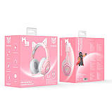 Навушники ONIKUMA Gaming CAT with LED K9 рожеві штекер 3.5 мм, фото 4