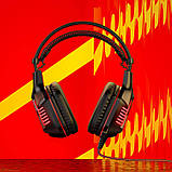 Навушники BOROFONE Gaming LED Racing headphones Hi-Res BO101 чорно-червоні, фото 5