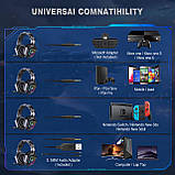 Навушники дротові повнорозмірні ONIKUMA X8 Gaming with RGB (з підсвіткою) чорні, фото 7