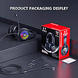 Навушники ONIKUMA X7 Pro RGB Gaming with LED-підсвітка чорні, фото 9