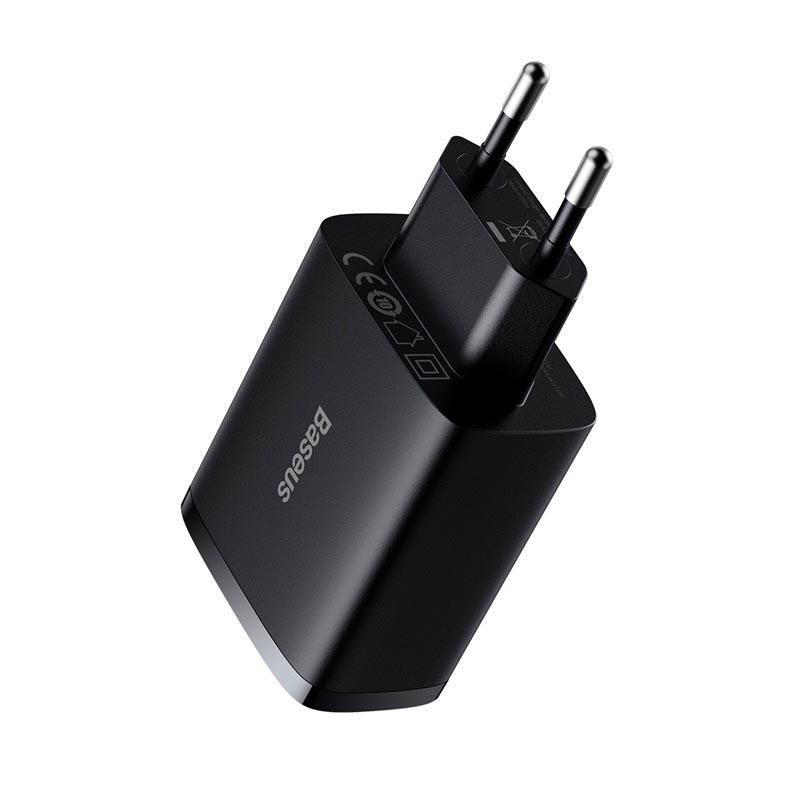 Зарядний пристрій — блок адаптер Baseus Compact Charger 3U 17 W EU 3USB (CCXJ020101), фото 1