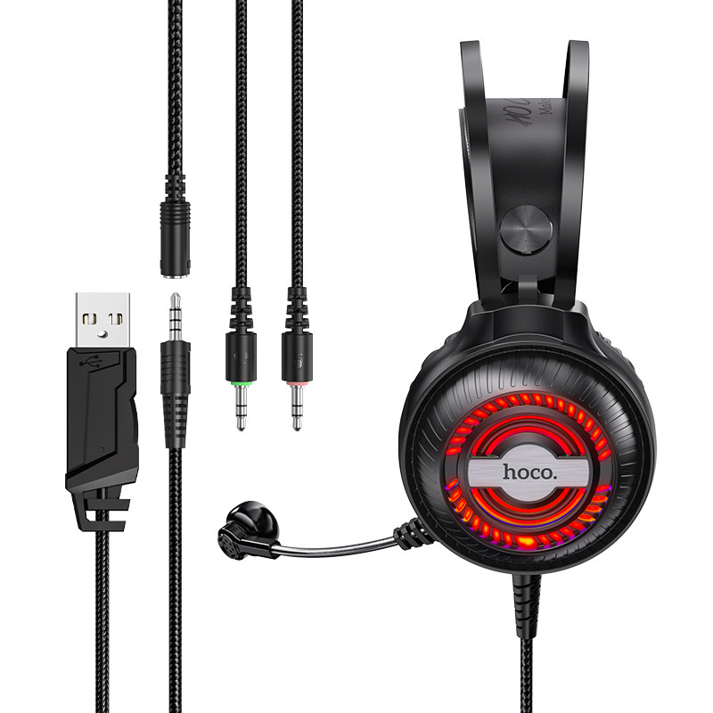 Hаушники HOCO Streamer gaming headphones LED W101, фото 1