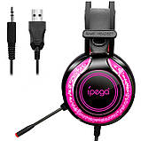 Навушники ігрові iPega PG-R015 Gaming headset with RGB 3.5mm із шумозаглушенням, фото 3
