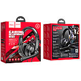 Навушники повнорозмірні — ігрова гарнітура HOCO W103 gaming Magic tour gaming headphones чорна, фото 4