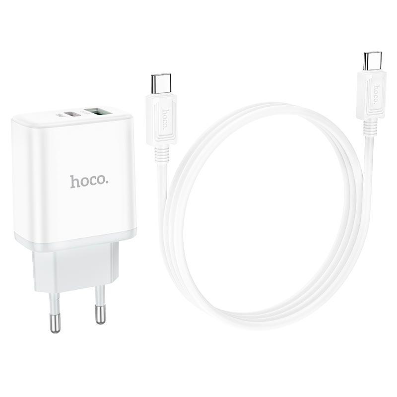 Блок зарядний з підсвіткою HOCO Stage C105A та кабель C-to-C з 20W 6931474782922