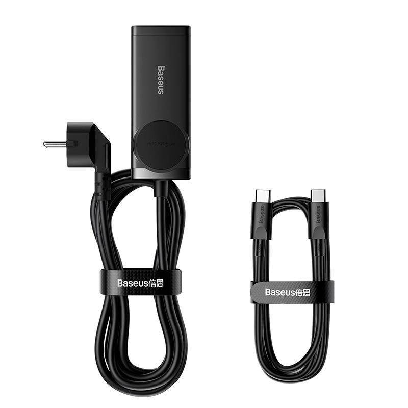 Зарядний пристрій — адаптер Baseus GaN3 Pro Desktop Powerstrip з розеткою AC і портами 2 USB + 2Type-C