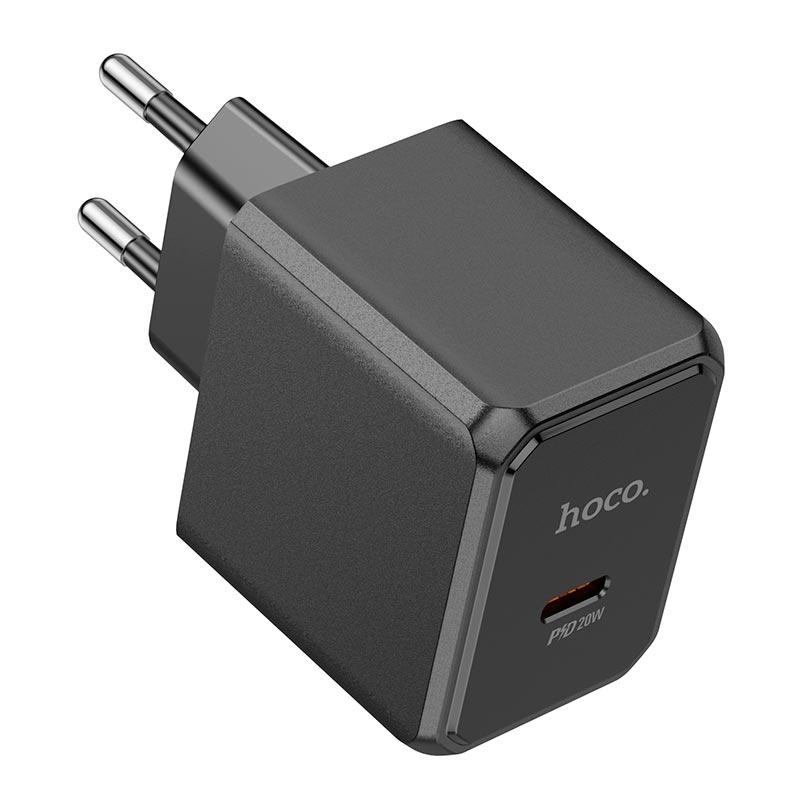 Адаптер мережевий HOCO Ocean single port charger CS13A 1 type-C 20 W чорний, фото 1