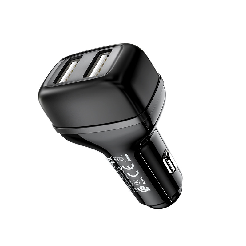 Адаптер автомобільний HOCO Leader Z36 2USB чорний