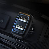 Адаптер автомобільний HOCO Leader Z36 2USB чорний, фото 4