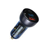 Адаптер автомобільний Baseus Particular Digital Display QC+PPS 2 вихода дисплей (CCKX-C0A), фото 6