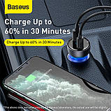 Адаптер автомобільний Baseus Particular Digital Display QC+PPS 2 вихода дисплей (CCKX-C0A), фото 10