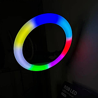 Светодиодная лампа RGB с пультом с разными цветами для видео и фото Кольцевой свет на телефон для фотографа