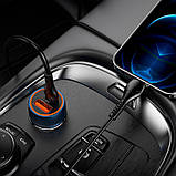 Адаптер автомобільний HOCO Type-C to Lightning Cable Blue whale car charger set Z46A коричневий, фото 6