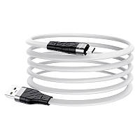 Кабель силиконовый HOCO Micro USB Angel silicone charging data cable X53 недорогой белый