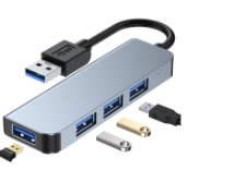 Хаб USB 3.0 - USB 2.0x3/USB 3.0 TRY сірий новий гарантія 12міс!