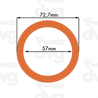 8F394S Кільце групи Силіконове FAEMA/VIBIEMME/PAVONI D.72,7х57ММ H.8MM