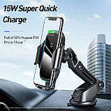 Держатель BASEUS Auto Lock Light Electric Holder with Wireless Charger 15W (WXHW03-01), фото 8