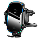 Держатель BASEUS Auto Lock Light Electric Holder with Wireless Charger 15W (WXHW03-01), фото 10