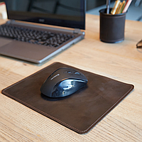Комп'ютерний килимок під мишку для робочого столу 20 х 25 см Корпоративний подарунок для офісу килимок для миші Світло-коричневий
