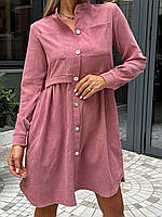 Жіноче ніжне плаття із вельвета з кишенями (Норма), фото 3
