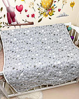 Дитяча тепла стьобана ковдра з овечою вовною в дитяче ліжечко розмір ковдри 105х135 см