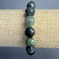 Браслет Цоїзит натуральний камінь гранована кулька d-10мм+- L-18см+- (стрейч) купити біжутерію дешево оптом в інтернеті