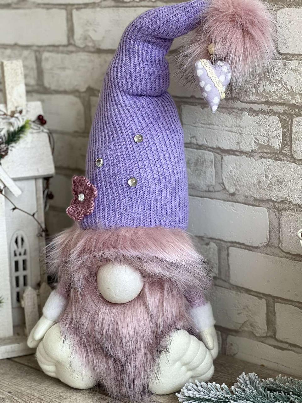 Новорічний Гном, гном ручна робота, гномик під ялинку, вис.50-60 см., фото 1