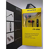 Навушники AWEI ES-12hi металевий корпус дротові чорні, фото 3