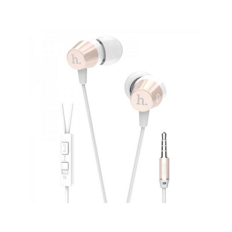 Навушники Hoco EPM02 дротові білі із золотистим, фото 1