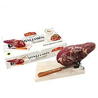 Хамон мини Argal Mini Jamon Serrano с подставкой и ножом 1кг Испания Оригинал Сыровяленая свинина lux