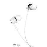 Навушники дротові внутрішньоканальні HOCO M70 Graceful Carbon with mic Hi-Res білі, фото 3