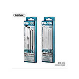 Навушники REMAX with mic Wired Earphone RW-106 HD Mic білі, фото 4