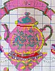 Набір для вишивання за нанесеною на канву схемою "Tea time (2)". AIDA 14CT printed 36*44 см, фото 7