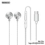 Навушники дротові REMAX TYPE-C Wired Earphone for Music & Call RM-711a чорні, фото 3