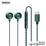 Навушники REMAX TYPE-C Wired Earphone for Music & Call RM-711a білі, фото 4