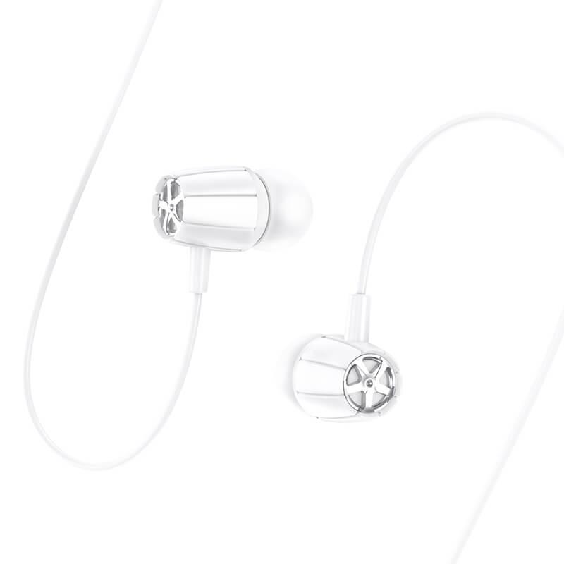 Навушники HOCO Graceful universal earphones with mic M88 вакуумна гарнітура біла, фото 1