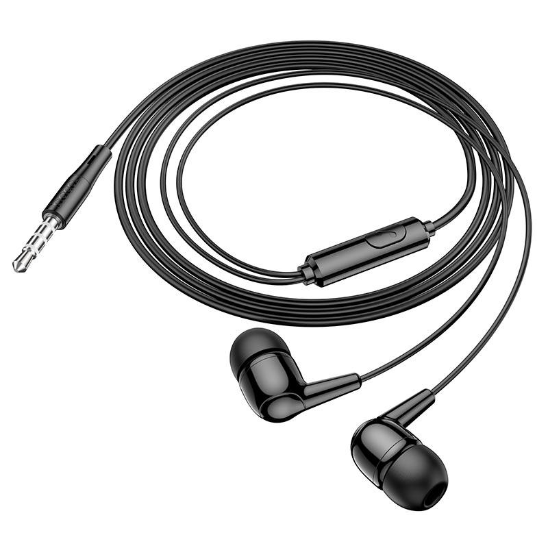 Навушники HOCO M97 Enjoy universal earphones гарнітура вакуумна з мікрофоном чорна, фото 1